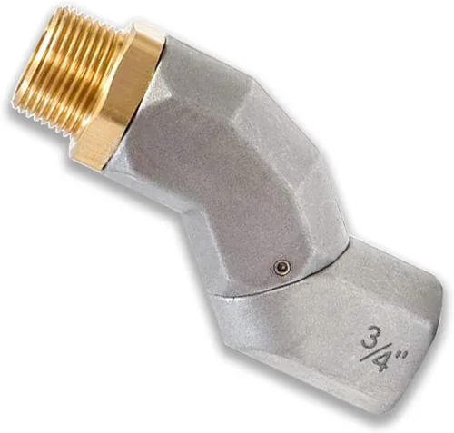 Vista 6 de (1 pulgada NPT, 2 piezas) manguera de combustible negra giratoria 360 Conector giratorio para bomba de transferencia de combustible, boquilla