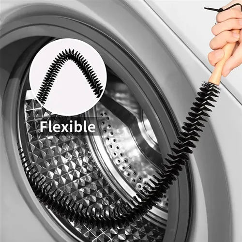 Vista 2 de Cepillo limpiador de ventilación para secadora de pelusas, kit de limpiador de ventilación de secadora de 30 pulgadas, cepillo de bobina flexible