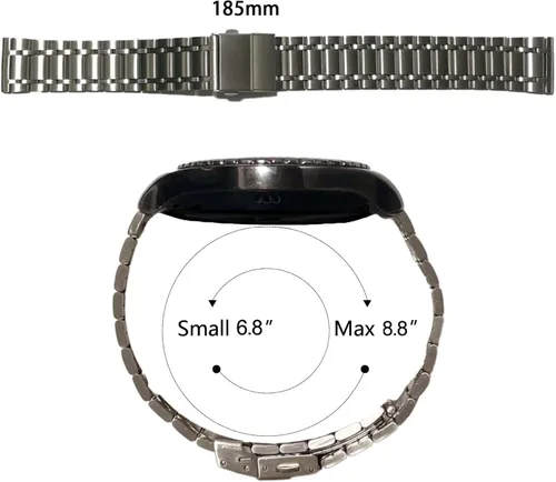 Vista 5 de PBCODE Brushed Stainless Steel Watch Bands for Men Women Quick Release Watch Strap with Straight End,Solid Metal Watch Band