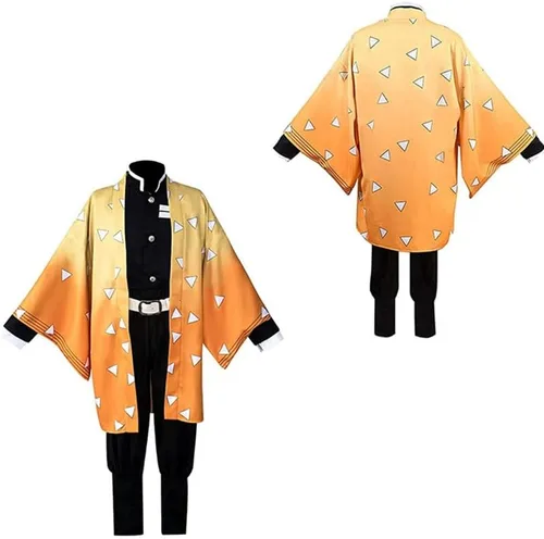 Vista 2 de QAQ-COSPPLAY - Disfraz de anime para cosplay de Kamado Nezuko Zenitsu Tanjirou Giyuu Kimono