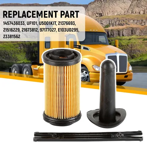 Vista 4 de GETOPAUTO Filtro de urea UF101 filtro de urea para camión, filtro de combustible que reemplaza 5303604 1457436033 21376693 21516229 D295 se adapta a