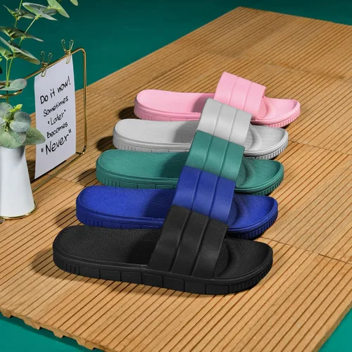 Vista 5 de Zapatos de ducha para hombres y mujeres, sandalias para el hogar, pantuflas de baño, interiores, casa, piscina, dormitorio universitario