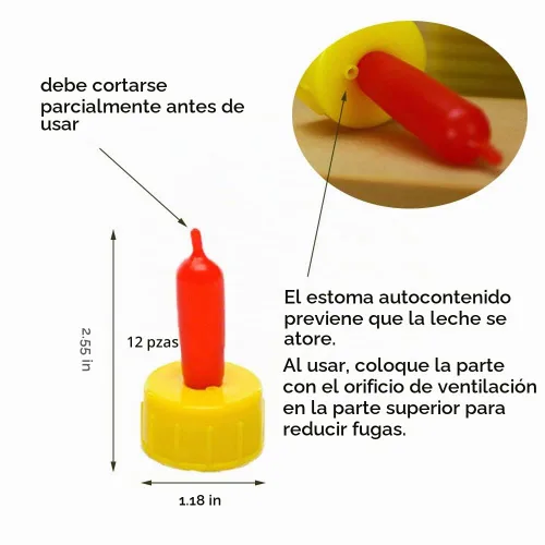 Vista 3 de Juego de pezón y biberones para alimentar a cachorros de oveja y cordero