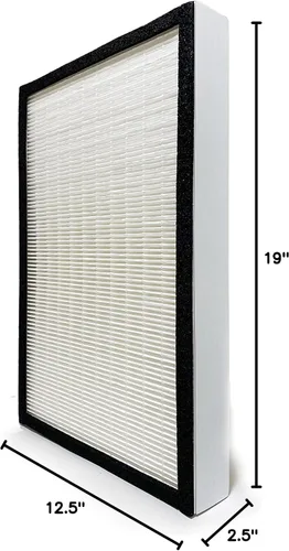 Vista 5 de Nispira Filtro HEPA de repuesto compatible con purificador de aire Vornado AQS 25 35 partes MD1-0004. 1 paquete