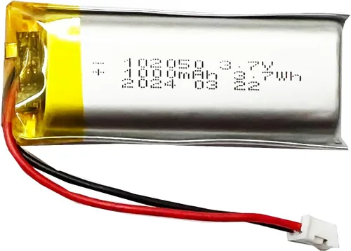 Vista 2 de Batería Lipo 102050 con conector JST de 2 cables para electrodomésticos (1000mah/3.7v)