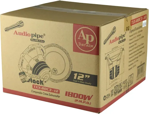 Vista 8 de Audiopipe Subwoofer para coche TXXBD312 de 1800 vatios