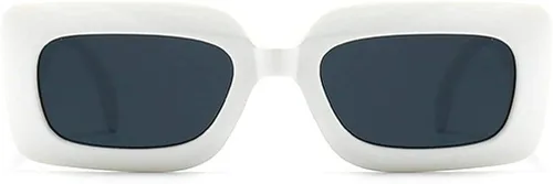 Vista 2 de laureles Square Snakeskin Pattern Rectángulo Gafas de sol Hombres Mujeres Vintage Fluorescente Verde Sombra Gafas