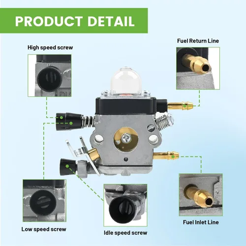 Vista 6 de Carburador BG55 con kit de afinación de filtro de aire para Stihl BG45 BG46 BG55 BG65 BG85 SH55 SH85 BG55C BG55Z BG85C Soplador de hojas piezas