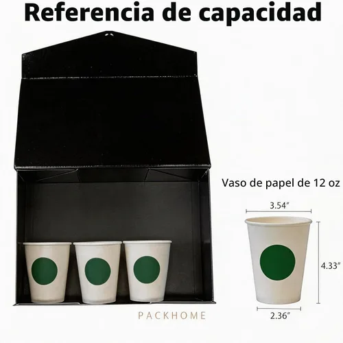 Vista 3 de PACKHOME Caja de regalo grande con tapa de 13.5 x 9 x 4.1 pulgadas, resistente caja de regalo plegable con cierre magnético