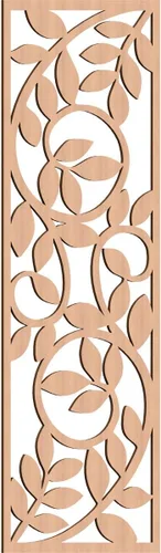Vista 197 de 9 3/8"W x 24 3/8"H x 1/4"T Utica Decorativo Fretwork Madera Paneles de Pared, Abedul