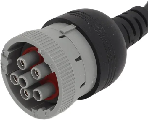 Vista 6 de Cable adaptador OBD1 a OBD2 de 6 pines a 16 pines para camión resistente J1708, cable adaptador de diagnóstico Cable convertidor de escáner