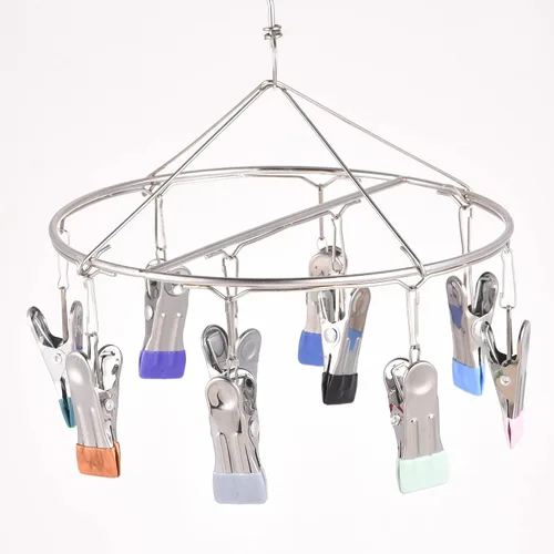 Vista 5 de uxcell Clips de lavandería con hebilla, ganchos colgantes de acero inoxidable para ropa de botas, color negro, 12