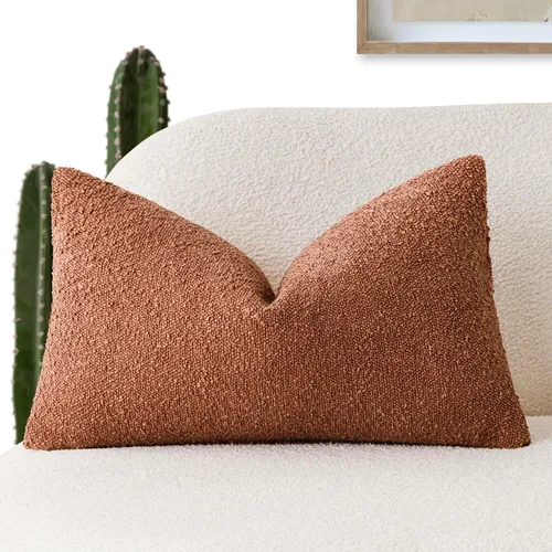 Vista 74 de Foindtower Fundas de almohada decorativas con textura de boucle, fundas de almohada sólidas, neutrales, suaves y acogedoras para silla, sofá