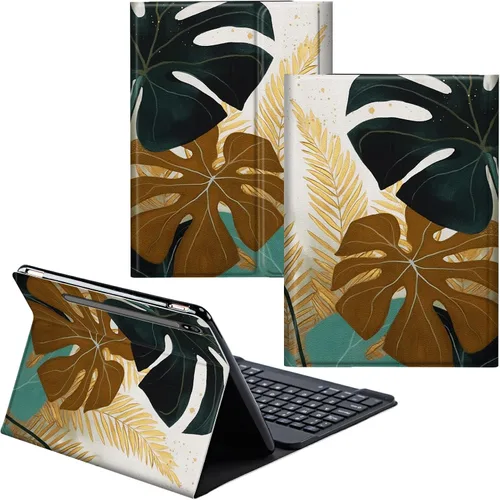 Vista 86 de Funda para Samsung Galaxy Tab S6 Lite 2022/2020 Teclado inalámbrico desmontable y cubierta de cuero PU Funda protectora para tableta para Samsung