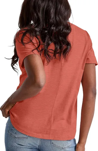 Vista 2 de Hanes Camiseta original Tri-Blend para mujer, camiseta ligera para mujer, ajuste relajado