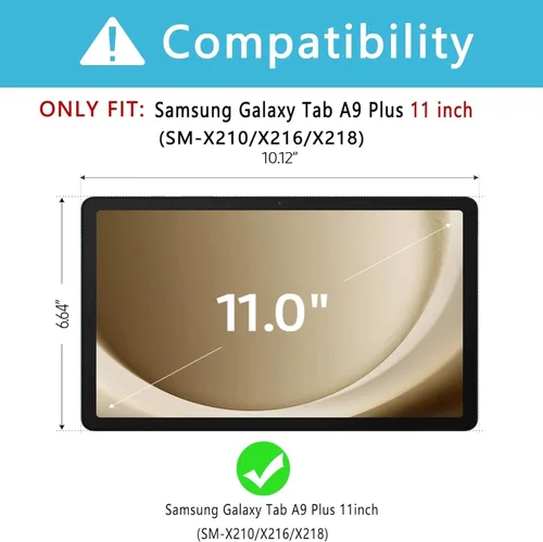 Vista 2 de Funda con teclado para Samsung Galaxy Tab A11 Plus / A9 Plus de 11 pulgadas, con retroiluminación Bluetooth A9+ con soporte para bolígrafo S