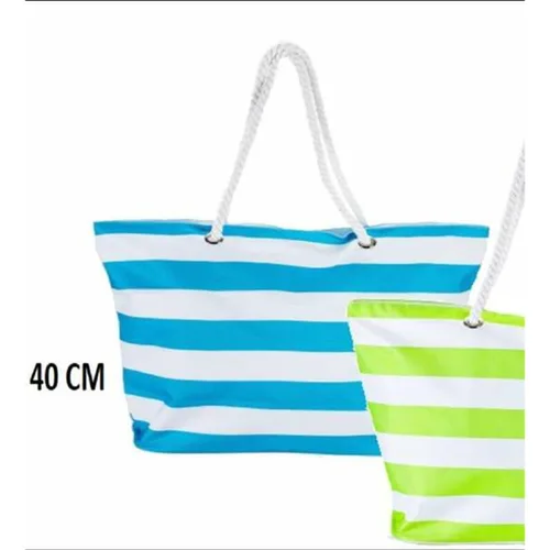 Vista 4 de Bolsa de Playa Bismark Azul Blanco Oxford 59 x 19 x 40 cm