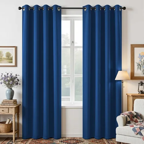 Vista 69 de Joydeco - Juego de 2 paneles de cortinas opacas de 63 pulgadas, 2 cortinas largas con aislamiento térmico burg, cortinas de oscurecimiento