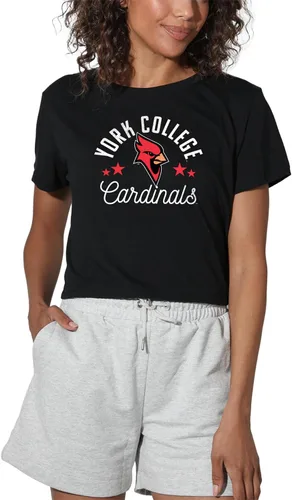 Vista 380 de Colección oficial de camisetas con diseño de mascota desgastada para mujer, color negro Grizzlies del estado de Adams