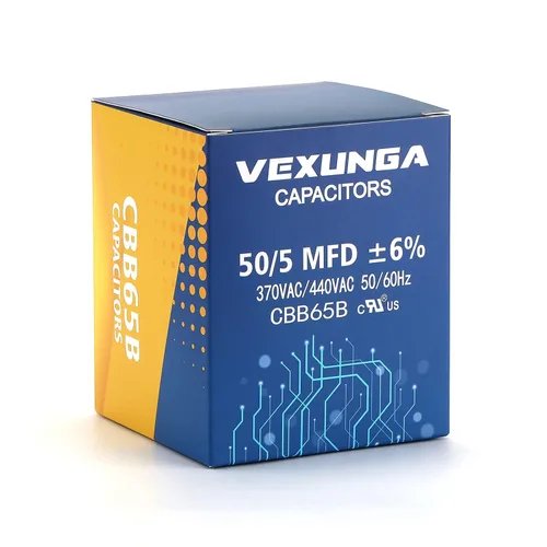 Vista 5 de VEXUNGA Capacitor Dual de Arranque Redondo A/C de 50/5 uF 50+5 MFD 370VAC o 440VAC CBB65 CBB65B Capacitores de Aire Acondicionado para Motor