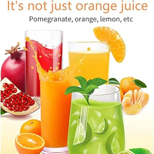 Vista 5 de Máquina exprimidora eléctrica de jugo de cítricos, fabricante comercial de jugo de naranja fresco para uso en tiendas, bares, restaurantes, pelado