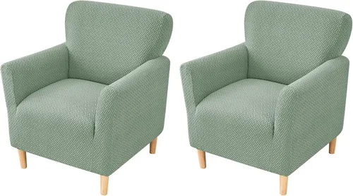 Vista 70 de FUANGUI Funda para Sillón de Banquete con Brazos Fundas para Sillas Elásticas Funda para Sillón Club Funda Suave para Sillón Sofá Cubiertas