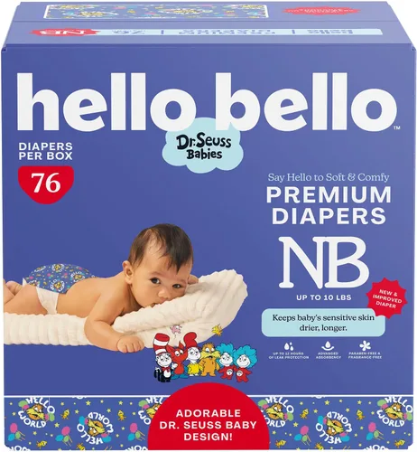 Vista 13 de Hello Bello Premium - Pañales para bebé de talla recién nacido, 32 unidades de pañales desechables, extra absorbentes, hipoalergénicos con ajuste