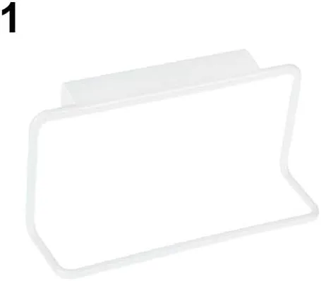 Vista 7 de Toallero de té para colgar sobre la puerta, soporte para colgar en la barra, organizador de rieles para baño, cocina, color azul