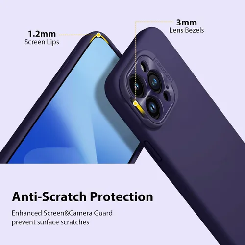 Vista 7 de Nillkin Funda magnética para iPhone 15 Pro Max, silicona líquida compatible con MagSafe, soporte de anillo de cámara integrado, funda magnética