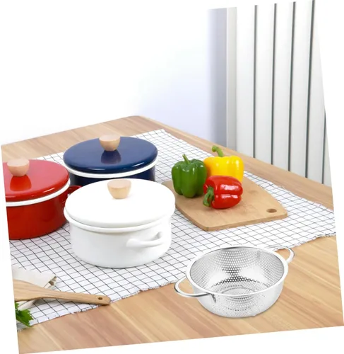 Vista 4 de BESTonZON Colador de fideos Colador de metal Colador de malla Colador de malla Colador de cocina Colador de alimentos Freidora Cesta de servir