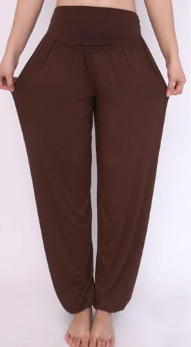 Vista 2 de Pantalones de algodón modal para mujer de AvaCostume, pantalones suaves para practicar yoga o deportes.