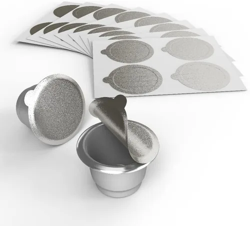 Vista 6 de Tiplot - Tapas de aluminio para cápsulas reutilizables Nespresso OriginalLines 200 unidades, sellos adhesivos de aluminio autoadhesivos, 200
