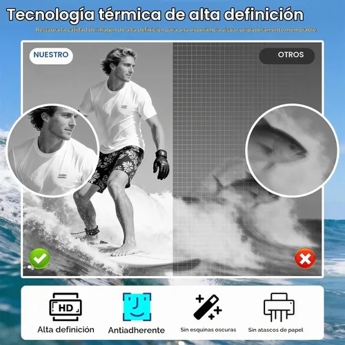 Vista 6 de PeriPage P93 Impresora térmica A4 de transferencia de tatuajes 2 en 1