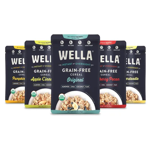 Vista 16 de Wella Cereal de Avena Alternativa, Cereal Caliente para el Desayuno Sin Gluten, Sin Granos Paleo Orgánico Vegano Alto en Proteínas Superalimento a