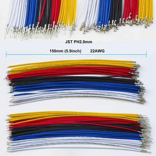 Vista 3 de Kit de conector JST macho y hembra PH de 0.08 pulgadas con cable preprensado de 22 AWG (total de 166 piezas) 2/3/4/5/6/7/8/9/10 conector de cable