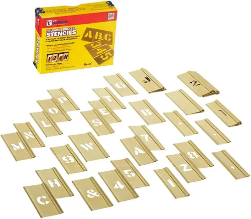 Vista 3 de CH Hanson 10066 Juego de letras y números de latón de 1/2" 45 piezas