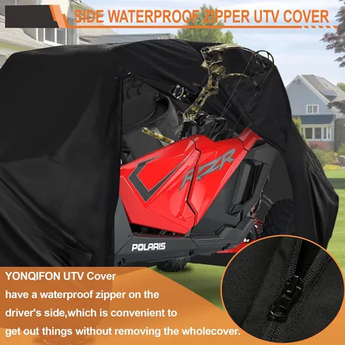 Vista 9 de Cubierta UTV 4 plazas impermeable 420D resistente con cremallera al aire