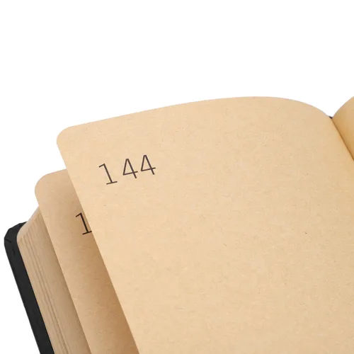 Vista 3 de 365 Day A5 Kraft Paper Hardcover Journals Notebook with Lock 1-Year Journal A Page A Day Daily Diary Scrapbook Numbered Blank Page Sketchbook