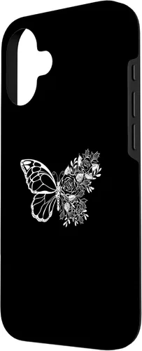Vista 2 de Butterfly with Flowers Design Butterflies Flower Lover Case for iPhone 16