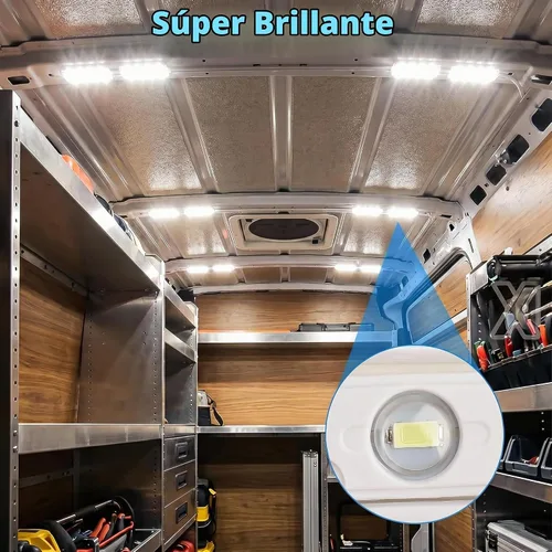 Vista 2 de Linkstyle Kit de iluminación para el interior de furgoneta, de 12V con 120 LEDs, tira de luz LED, módulo de iluminación LED para techo del coche 120