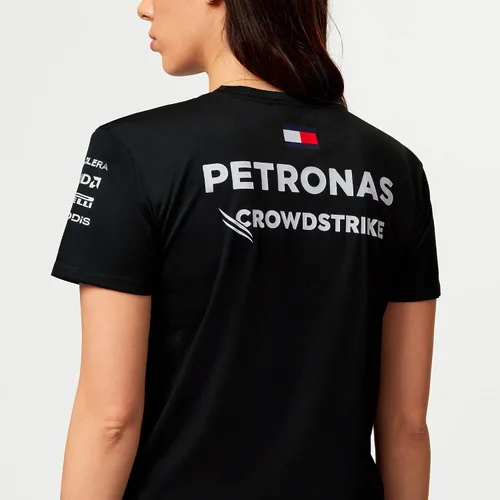 Vista 8 de Mercedes AMG Petronas Formula One Team - Camiseta para mujer 2023 Team - Negro - Talla: XL