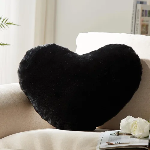 Vista 18 de YRXRUS Almohadas de corazón, almohada en forma de corazón, pequeñas almohadas de corazón rosa polvoriento para regalos, almohadas de imitación