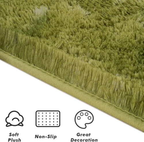Vista 93 de Softlife Alfombra naranja para dormitorio, alfombra de felpa esponjosa para sala de estar para niñas, alfombra lanuda para niños, alfombra suave