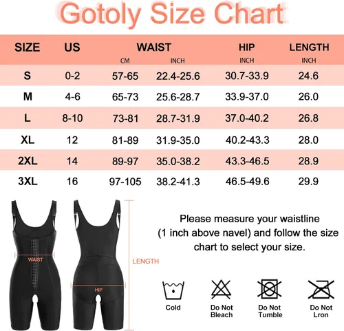 Vista 6 de Gotoly Body moldeador de cintura para mujer, control de abdomen, Fajas Colombianas, para entrenamiento de cintura, levantamiento de glúteos