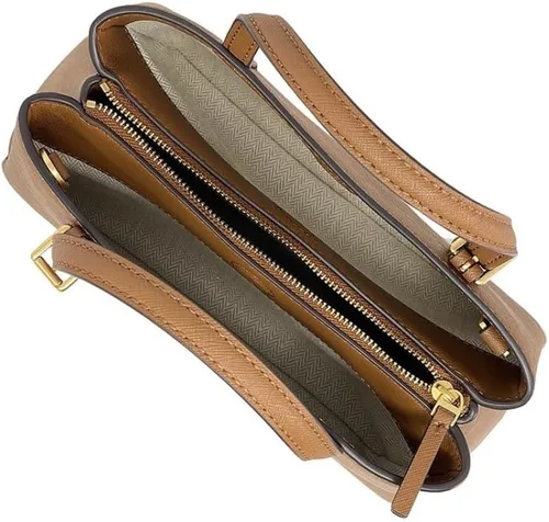 Vista 3 de Tory Burch 143394 Emerson Moose Brown Con Oro Hardware Cuero Mini Tote Bag Mujer, Marrón