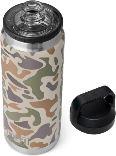 Vista 12 de YETI Rambler - Botella de acero inoxidable, hermética, con aislamiento al vacío y tapa chug, 26 onzas, color amarillo alpino Alpine Amarillo