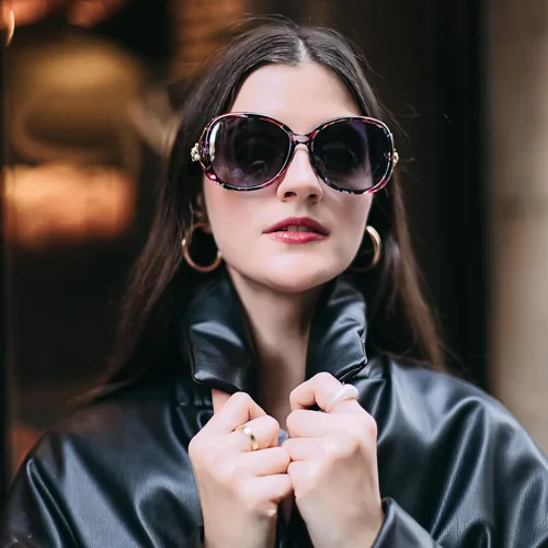 Vista 3 de FIMILU Gafas de sol para mujer, lentes de sol polarizados de gran tamaño, gafas de sol grandes para mujer, protección UV