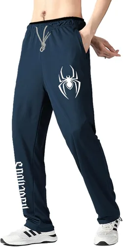 Vista 13 de Pantalones deportivos para hombre con bolsillos con cremallera, pantalones deportivos ligeros, pantalones de entrenamiento holgados atléticos