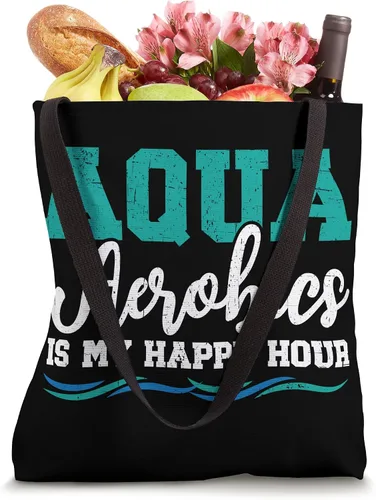 Vista 4 de Aqua Aerobics Is My Happy Hour - Bolsa de mano para instructor de aeróbicos acuáticos