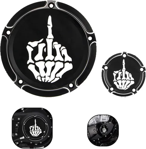 Vista 8 de GUAIMI Tapa de distribuidor de CNC con borde de corte profundo Derby para Harley Dyna FLD Street Glide FLHTK FLHRS Fatboy FXSTB 1996-2013 - Dedo